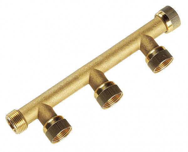 Messing Swivel Multi-Verteiler Premium 3 Ausgänge