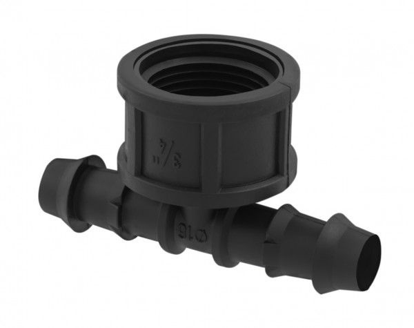 Tropfrohr Verbinder T-Stück 16mm mit Innengewinde 3/4"