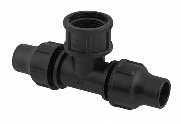 Tropfrohr T-Stück Nut-Lock 16mm x 3/4" IG x 16mm